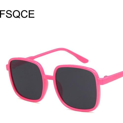 Flat Top Mirrored Sunglasses Kid Women Brand Designer Vintage Luxury Black Sun Glasses Female Square Oculos De Sol