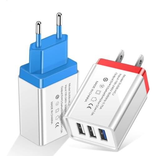 OLAF 3 USB Charger EU US Plug Fast Charging Mobile Phone Charger For iphone Samsung S10 S9 Plus Xiaomi Huawei USB Power Adapter