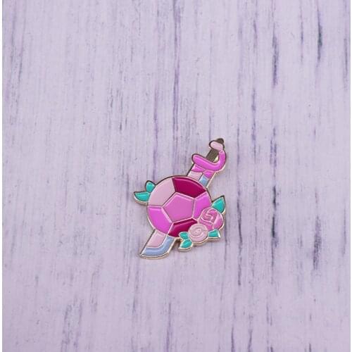 Awesome enamel pin Rose Quartzsword and gem pin Steven Universe brooch