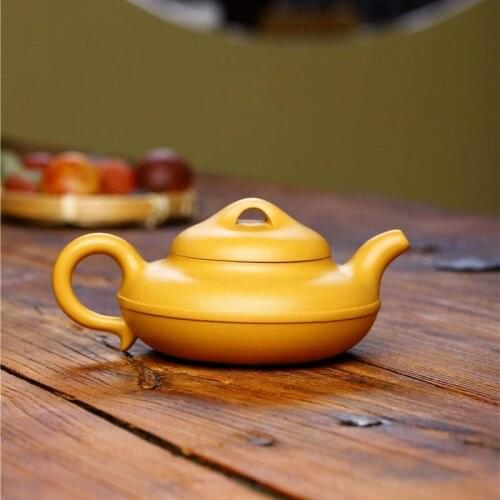 Hand made Big mouth Stone scoop pot purple mud Tea set teapots 230ML Chinese Yixing Teaware Teapots