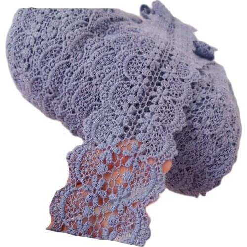 1M Latest Tulle Purple Lace Fabric 6cm Lace Trim Ribbon Guipure Craft Supplies For Dress Lace Trimmings Sewing Accessories LQ6T