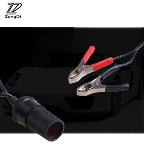 ZD 1X Car Alligator Clip Cable Battery tran to cigarette lighter interface For Suzuki swift sx4 Renault megane 2 Volvo xc90 xc60