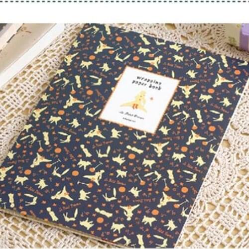 16pcs Cartoon Vintage Pattern Wrapping Paper For Flower Gift Book Package Material Paper Christmas Wedding Party Decor DIY Craft