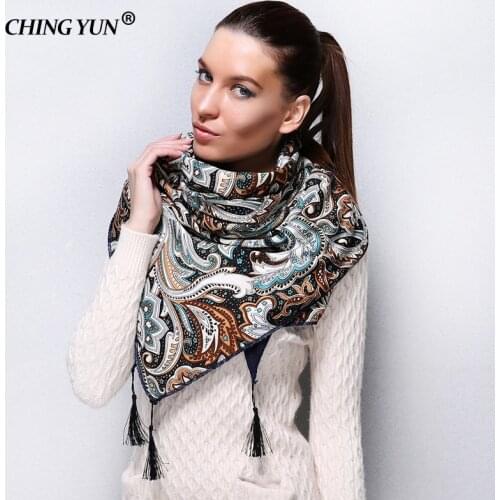 2018 New style Fashion Russian Ethnic Pattern Winter Woman Scarf Warm Scarf Wrap Soft hair Lady Shawl Triangle Scarves fw001