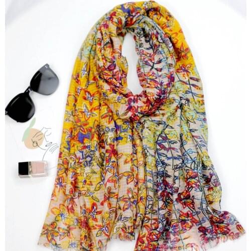 2021 Women Fashion Printed Pattern Cotton Scarf Shawls Wraps Hijabs 10pcs/lot