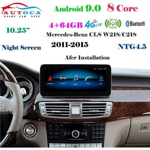 8 Core 4G 10.25"Blue Ray Screen Android 10 Display For Mercedes Benz CLS W218/C218 2011-2015 Gps Radio Stereo Multimedia Player