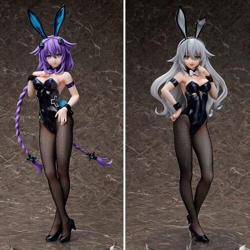 Anime FREEing Hyperdimension Neptunia Purple Heart Black Heart Sexy Bunny girl Ver. PVC Action Figure Collectible Model Toy