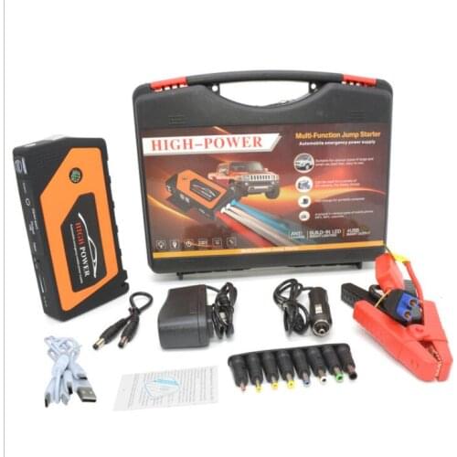 Car urgency Battery Charging w SOS Warning Lighting w Mobile Phone Laptop connectors USB Charging Jump Starter Charging System