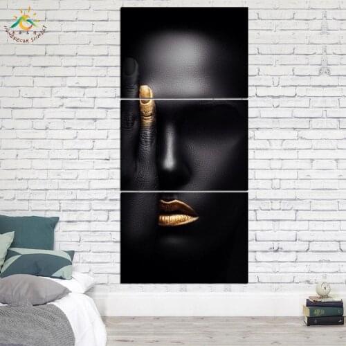 Black Fashion Art Picture And Poster Canvas Painting Modern Wall Art Print Canvas Art Wall Pictures for Bedroom 3 PIECES