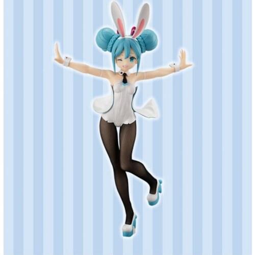 Cuteanime 100% Original FuRyu Miku Bunny Girl Whtie Ver Figure PVC Action Model Toys Anime
