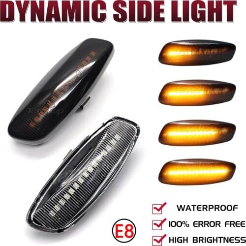 For Citroen C4 Picasso C3 C5 DS4 Peugeot 308 207 3008 5008 2X LED Dynamic Side Marker Turn Signal Lights Indicator Lamps