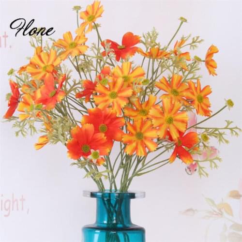 Flone Silk Artificial Daisy Flower Simulation Persian Chrysanthemum Flowers Branch Bouquet Wedding Home Party Decor Art Floral