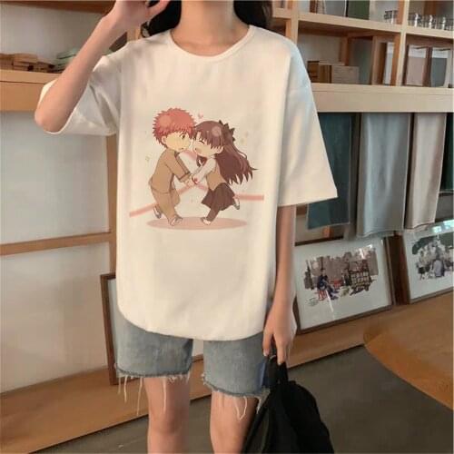 Kawaii New Arrival Fate Stay Night Anime Women Tshirt O-Neck Plussize Casual Hip Hop Tee Tops For Women Female Clothes Dropship