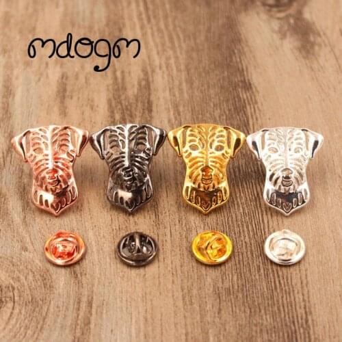 Mdogm Jack Russell Terrier Dog Animal Brooches And Pins Suit Cute Metal Small Father Collar Badges Gift For Male Men B072