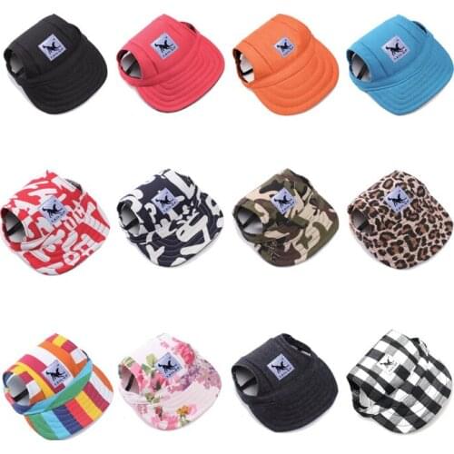 Cute Pet Hat Dog Baseball Cap Fashion Solid Color Windproof Travel Sports Dogs Sun Hats for Puppy Big Pet Dog Outdoor Accessory