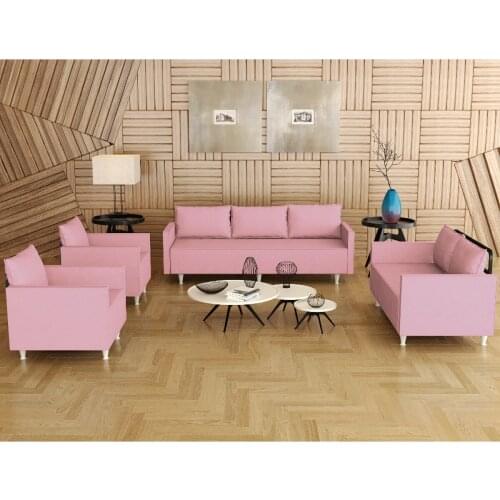 Pink Boomerang Sofa set High Quality Lux Living Group Elite Series