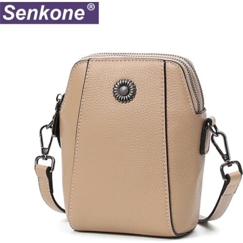2021 New Design Women Crossbody Bag Genuine Leather Women Handbag Purse Fashion Leather Lady Shoulder Bag Girls Mini Phone Bags