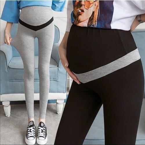 New Fashion Pregnancy Leggings Cotton Maternity Pants Adjustable High Wait Clothes for Pregnant Women Spring Summer Bottoms
