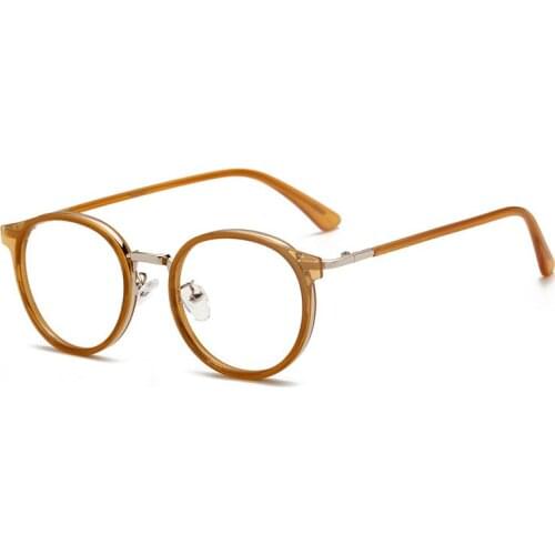 Metal Vintage Glasses Frame Men Women Retro Round Transparent Eye Glasses Optical Myopia Eyeglasses Frames Eyewear Clear Oculos