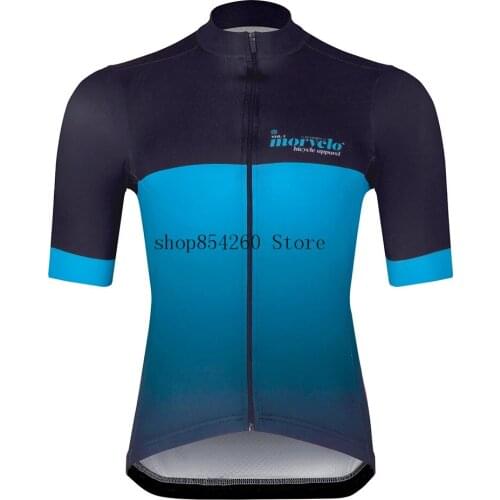 Couple Blue Polka Dot Cycling Jersey Elastic Arm Bands Clothing Female Male Bicycle Riding Shirt Short Sleeve Clothings