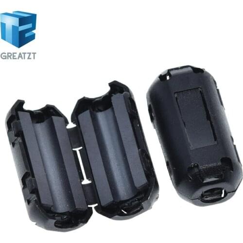 GREATZT 5mm Clip-On Ferrite Ring Core Noise Suppressor For EMI RFI Clip Cable Active Components Filters