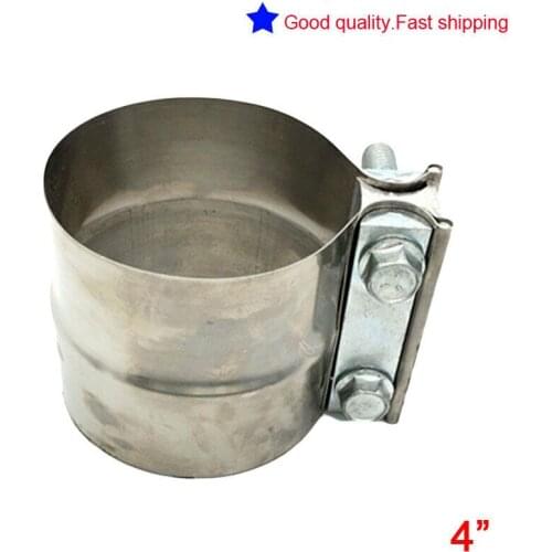 Fits Catback Muffler Downpipe 4" 102MM Stainless Exhaust Band Clamp Step Clamps