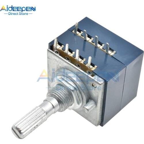 50K Rotary Potentiometer ALPS RH2702 Dual 8 Feet Potentiometer Stereo Speaker Amplifier Volume Potentiometer