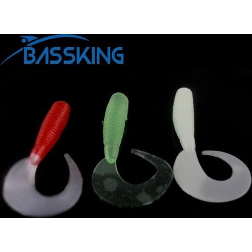 Bassking 8pcs 75mm 1.6g Soft Bait Worm Fishing Lure Isca Artificial Bait Pesca Bass Lure Jig Head Tackle Grub Worm Soft Lure