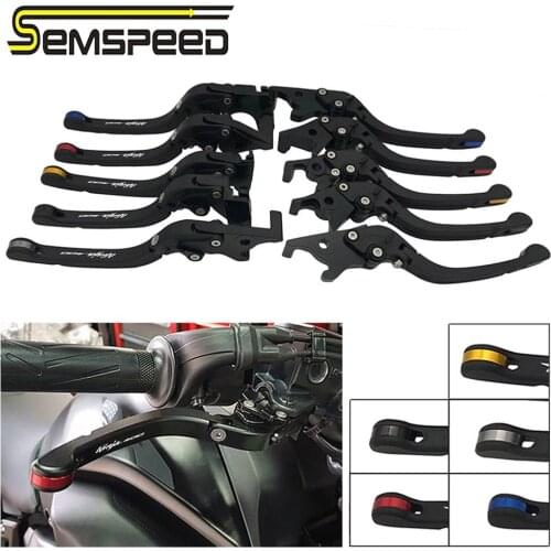 SEMSPEED Ninja400 logo For Kawasaki Ninja 400 2018-2020 Motorcycle Accessories CNC New Foldable Brake Clutch Levers Handle Grips