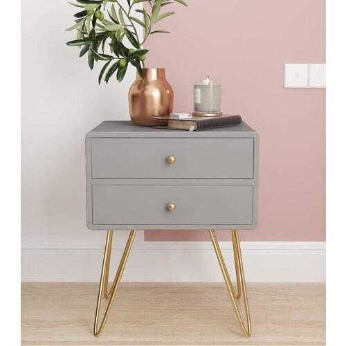 Nordic bedside cabinet simple modern bedroom net red storage cabinet small iron art light luxury bedside cabinet