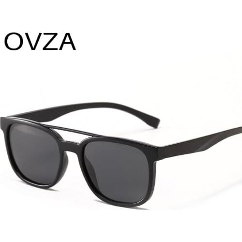 OVZA Fashion Polarized Man Sunglasses TR90 Classic Rectangle Drivers Glasses for Women UV400 Lens Ultra-light 2021