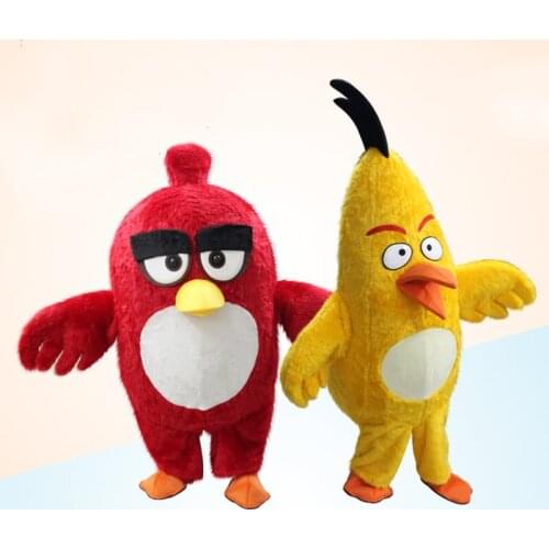 Crazy Red Bird Mascot Chuck Mascot Costume Adult Size for Birthday Party Halloween Carnival