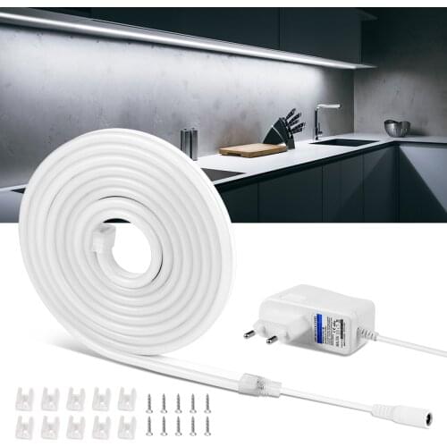 LED Touch Dimmable Kitchen Cabinet Backlight lights Waterproof Neon Strip Night lamp For Closet Wardrobe Cupboard Home Lighting