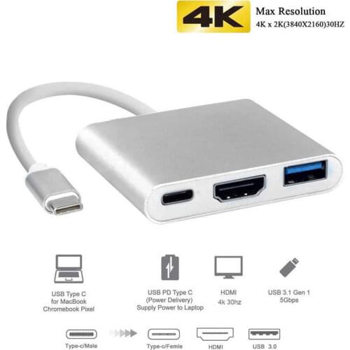 Uosible Thunderbolt 3 Adapter USB Type C Hub to HDMI 4K support Samsung Dex mode USB-C Doce with PD for MacBook Pro/Air 2019
