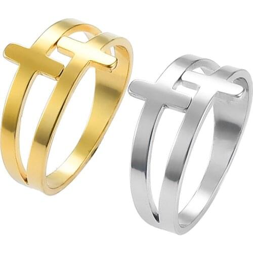 Women Stainless Steel Ring Hot Gold Rings Set for Fashion Wedding Jewelry Gifts