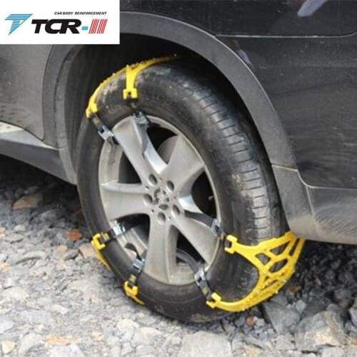 1x TPU Plastic Snow Chains Spikes for Tires Universal Car Tyre Winter Roadway Safety Chains Snow Climbing Mud Ground Anti Slip