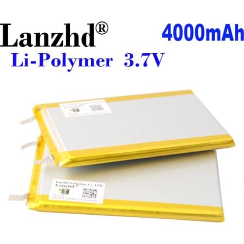 10PCS batteries 3.7V Li thium Polymer Battery 4000mAh 90*60*6mm Soft package battery For Power Bank Bluetooth Speaker Tablet DVD