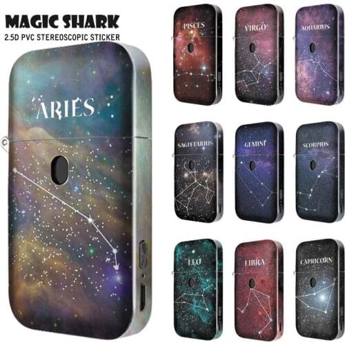 12 Constellation Pisces Virgo Star Sky Stereo PVC Vape Case Sticker Wrap Pod Film For Aurora Play