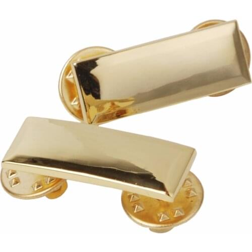 WW2 PAIR OF US ARMY SECOND LIEUTENANT OFFICER RANK INSIGNIA BADGES