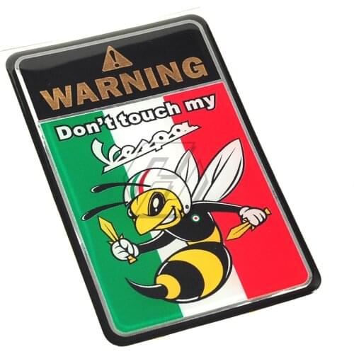 3D Motorcycle Stickers Don't Touch My Vespa Warning Decals Case for PIAGGIO VESPA GTS GTV LX LXV 125 250 300 Ie Super