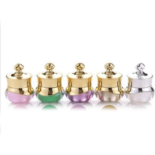 5G few colors crown shape eye essence serum cream bottle jar pot tin art nail sample testing skin care cosmetic packing