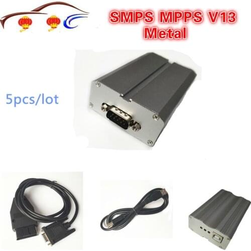 5pcs/lot K+CAN Flasher SMPS MPPS V13 EDC16 Chip Tuning Remap Metal Box Chip Diagnostic Connector