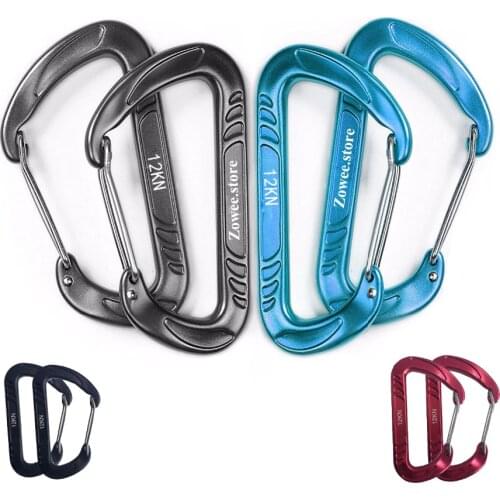 7075 Aluminum Hammock Carabiner Survial Key Chain Carabine Hook Clip Camping Equipment Paracord Buckles for Outdoor Camping