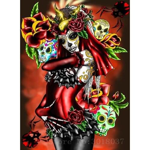 Diamant Diy 5D Diamond Painting Cross Stitch Devil Wears A Mask Needlework 3D Diamond Embroidery Full Diamond Decorative Sticker
