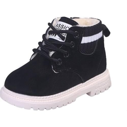 Children Martin Boots 2020 Kids Snow Boots Autumn Winter Boys Cotton Warm Shoes Fashion Soft Antislip Girls Boots Sneakers