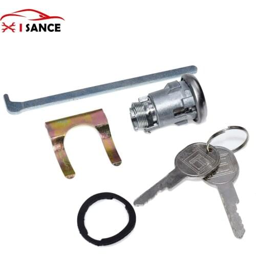 For 53-58 Chevrolet Corvette Camaro Buick Century Passenger Car Trunk Lock Ribbed Cap Pear Head Key Set 605533,605 533,TL1575