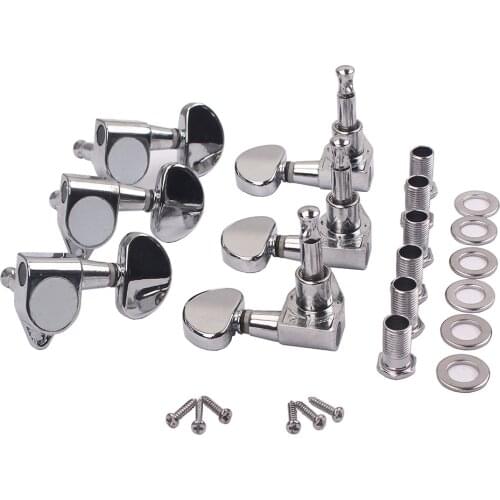 3R 3L Sealed Closed Guitar Tuning Pegs Keys Machine Head Tuners for Acoustic Electric Guitars Part Gear Ratio of 18:1