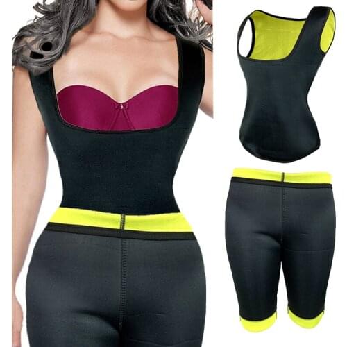 Tank Tops Shapeawear Sauna Sweat Shirt Fat Burner Waist Trainer Vest Overbust Corsets for Women Weight Loss Body Shaper Workout