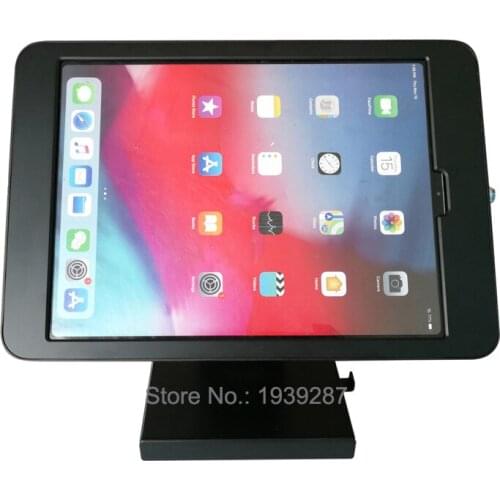 For 12.9 inch iPad Pro desktop kiosk stand with security lock enclosure metal casing table support display mount