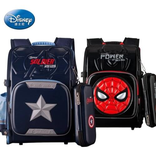 Genuine Disney Schoolbag Primary School Male Large Capacity 6-10 Year Old Backpack Birthday Gift Cute Backpack